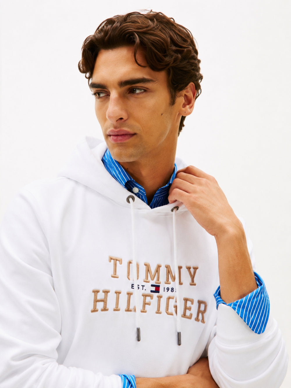 Regular Fit Embroidered Interlock Hoodie