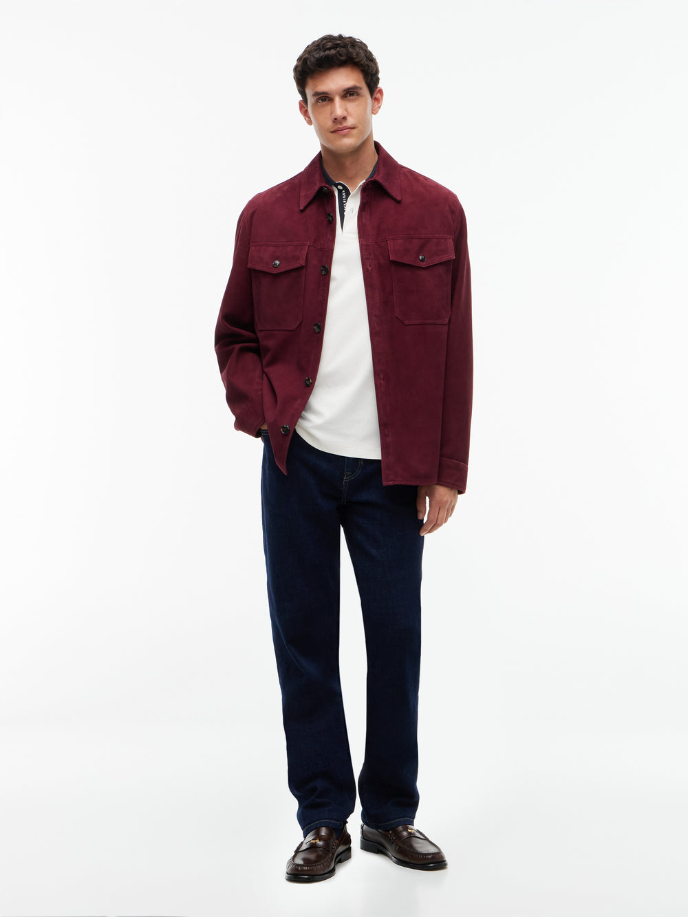 Regular Fit Contrast Collar Interlock Polo