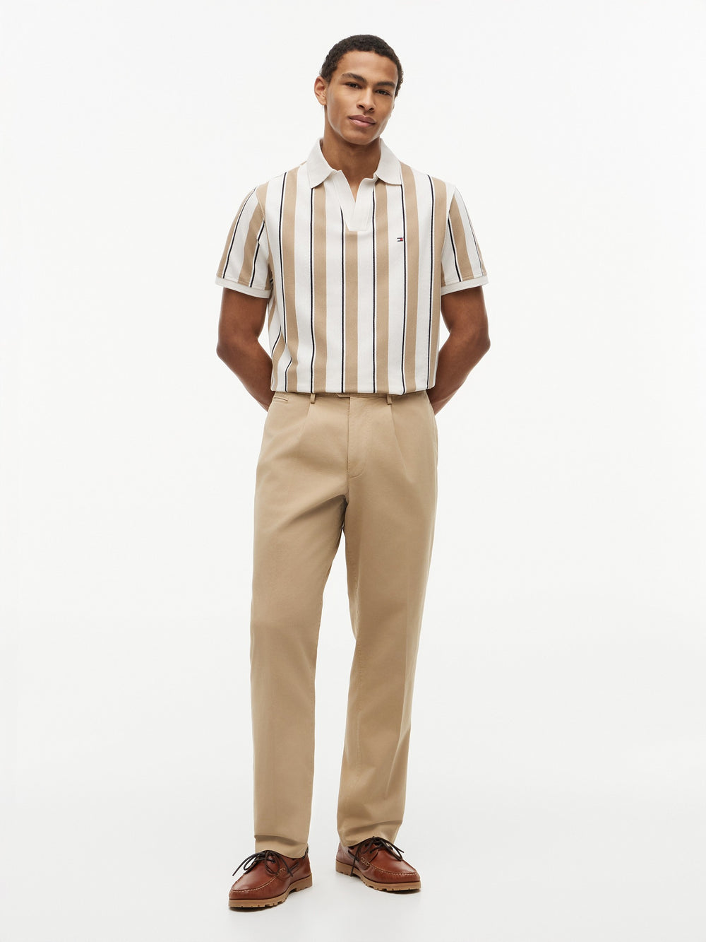 Johnny Collar Crepe Polo