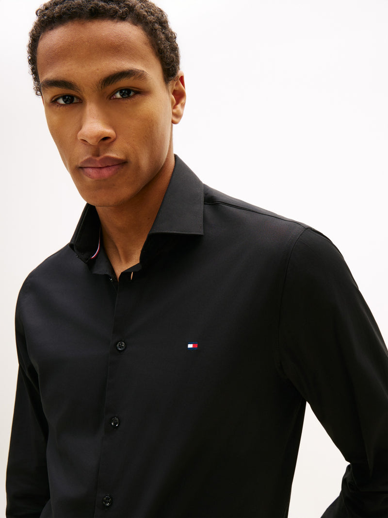 Slim Fit Solid Poplin Shirt