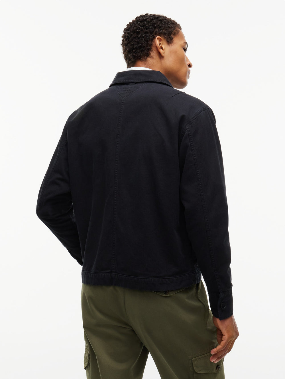 Oversized Fit Solid Overshirt Shirt