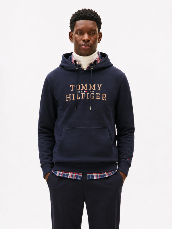 Regular Fit Embroidered Interlock Hoodie