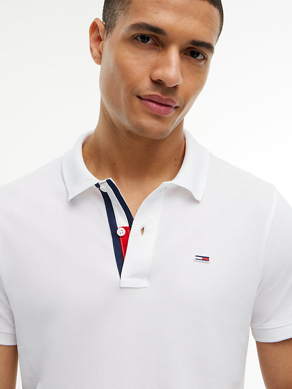 Slim Fit Contrast Placket Polo