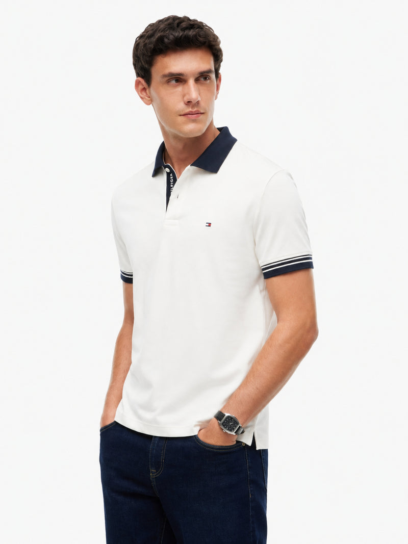 Regular Fit Contrast Collar Interlock Polo
