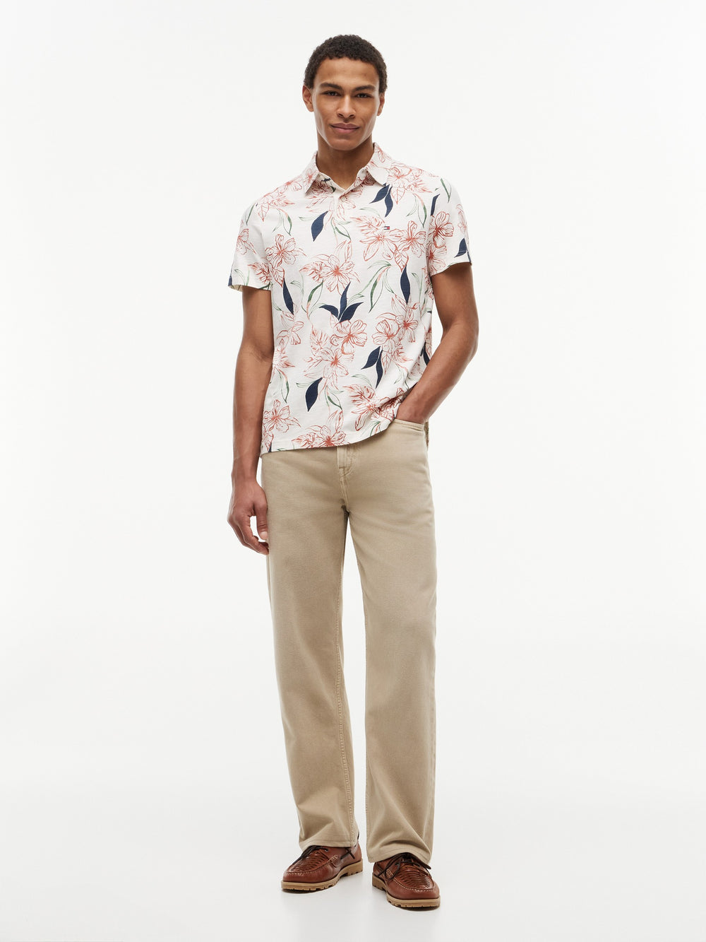 Regular Fit Floral Printed Polo