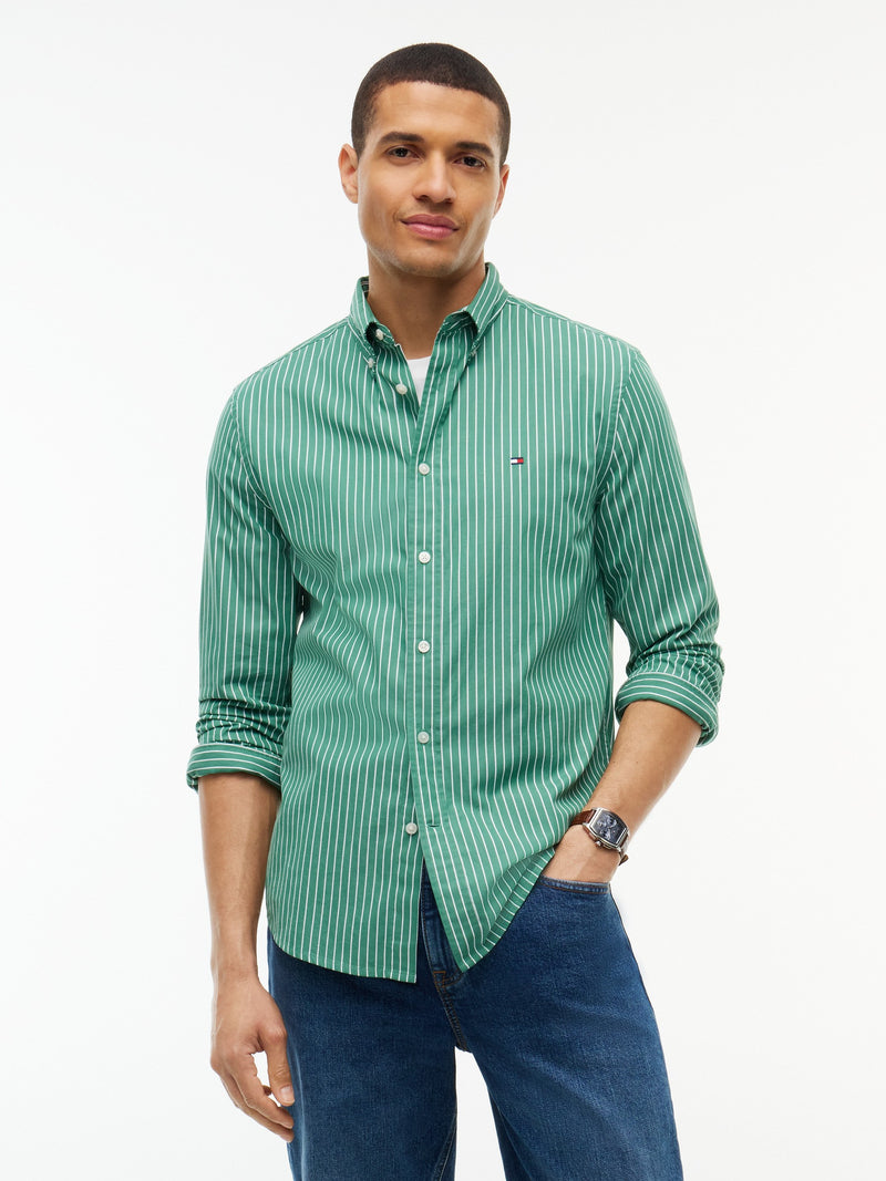 Regular Fit Stripe Poplin Shirt