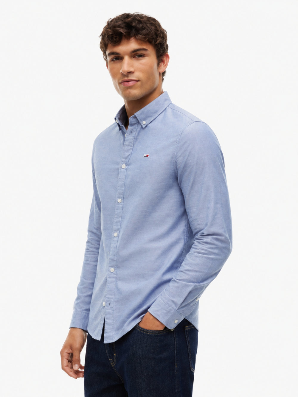 Slim Fit Solid Oxford Shirt