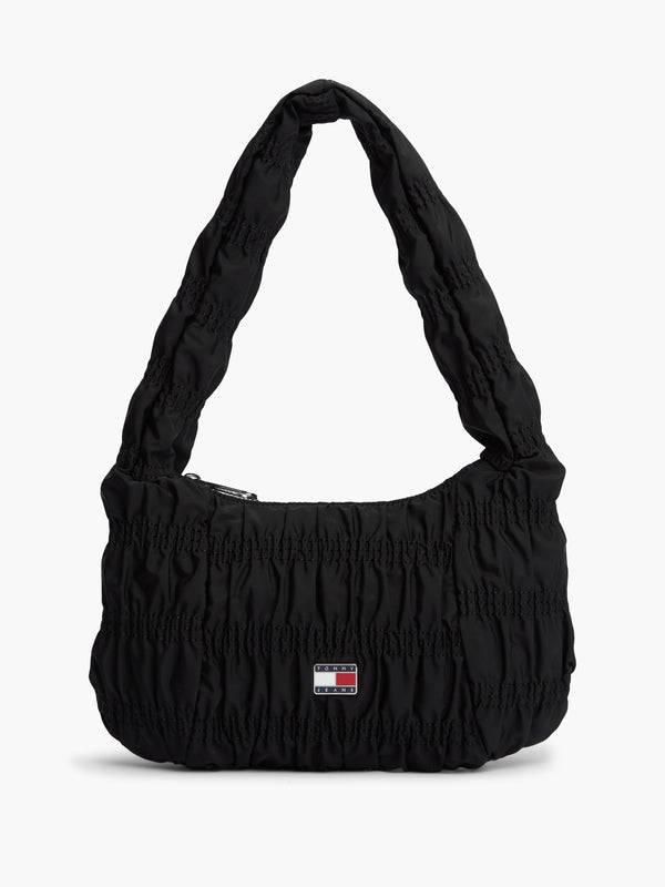 Solid Polyester Shoulder Bag