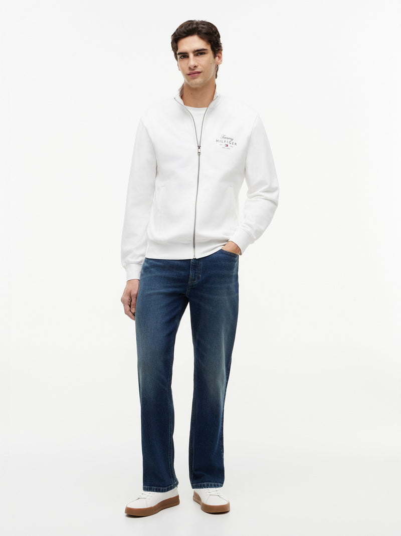 Zip Thru Terry Pullover