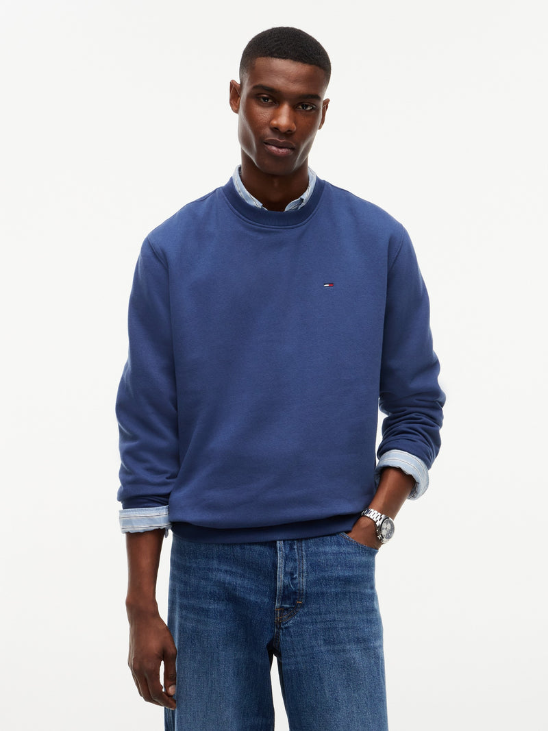 Regular Fit Brushed Fleece Crew Neck Sweatshirt