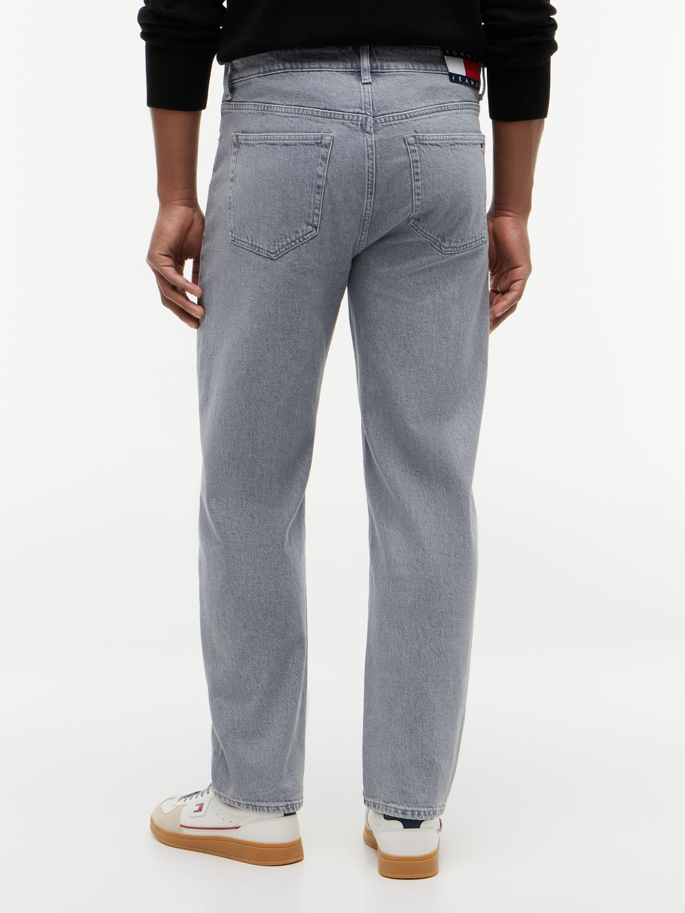 Men Sonny Regular Centre Button Fly Tapered Light Grey Jeans