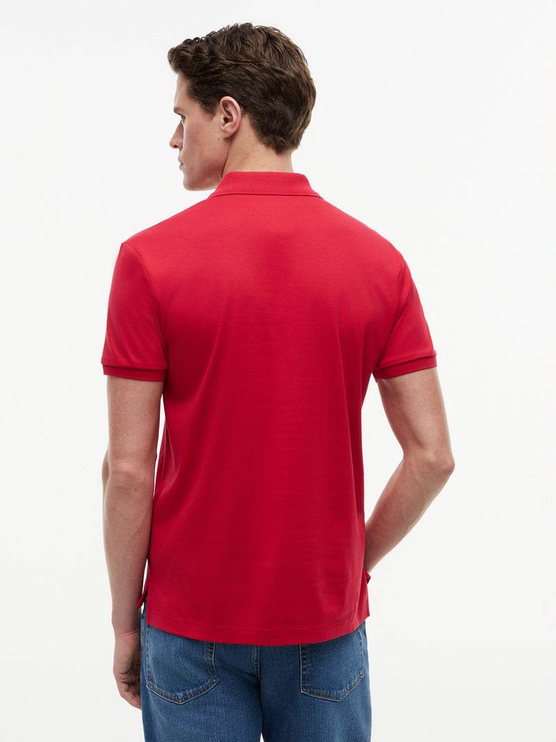 Regular Fit Solid Liquid Cotton Polo