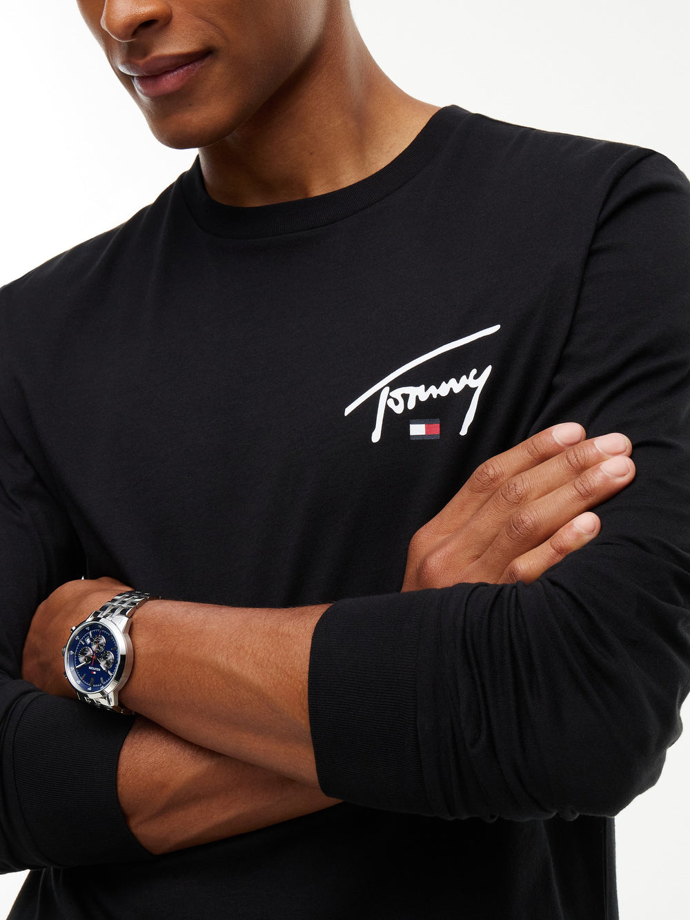 Slim Fit Signature Long Sleeve T-Shirt
