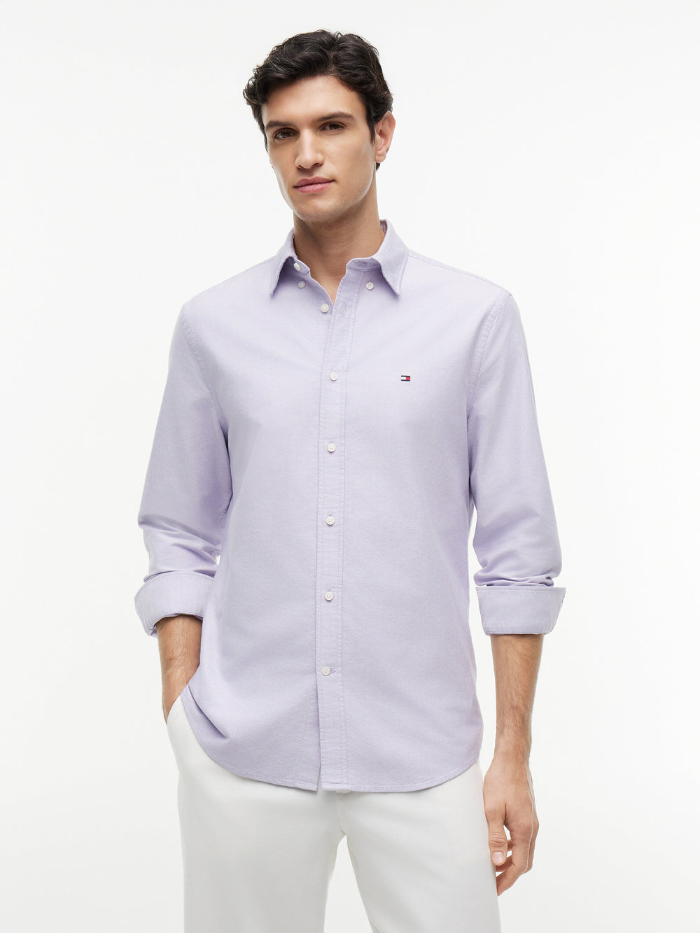 Regular Fit Solid Oxford Shirt