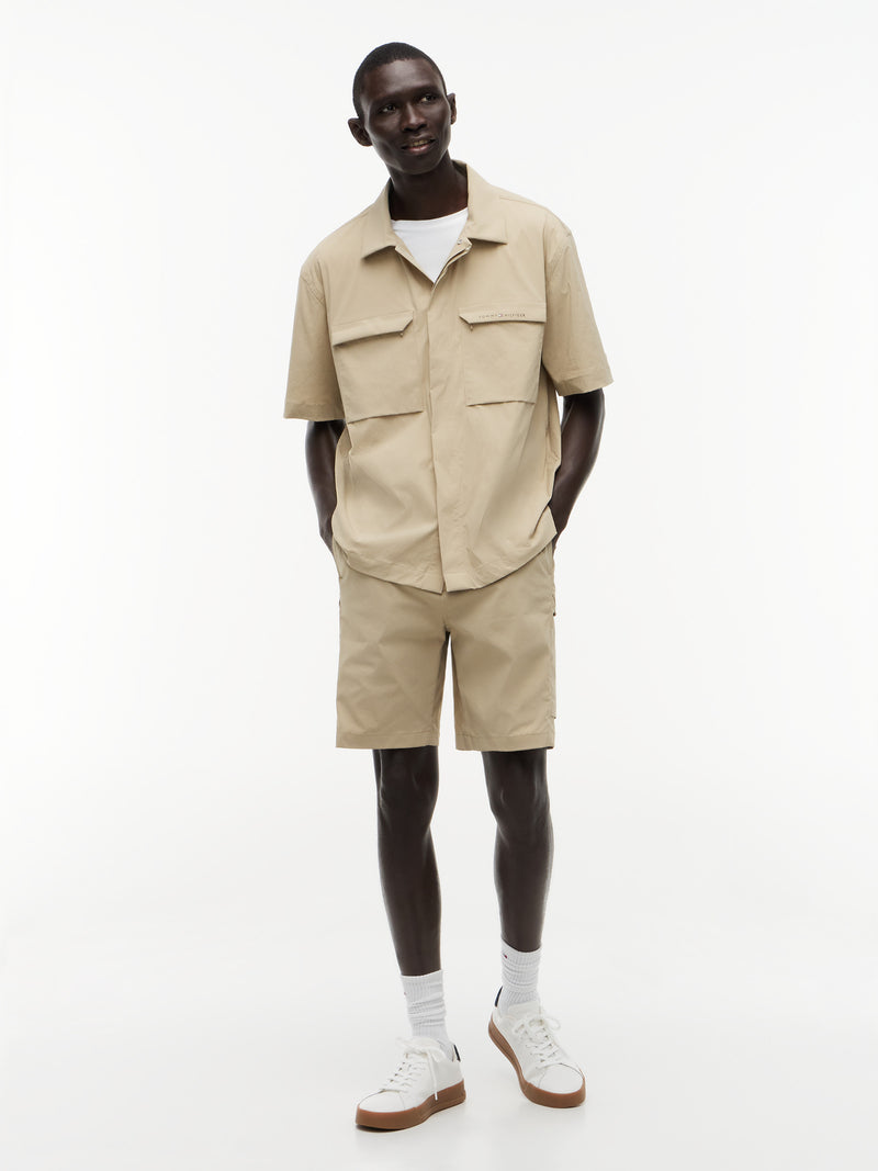 Boxy Fit Solid Poplin Shirt