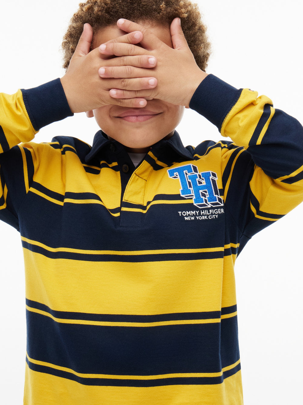 Kids Long-Sleeve Stripe Polo
