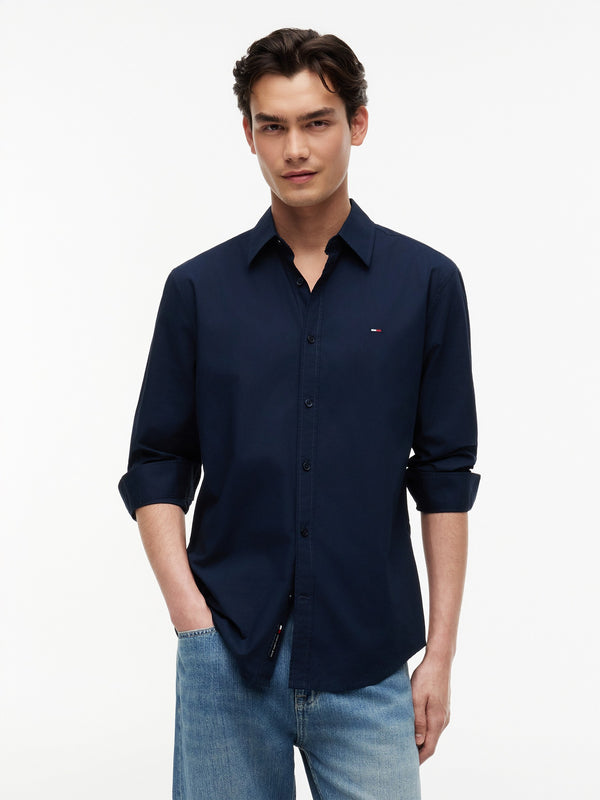 Regular Fit Solid Poplin Shirt