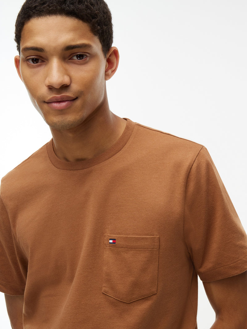 Regular Fit Solid Pocket Tshirt