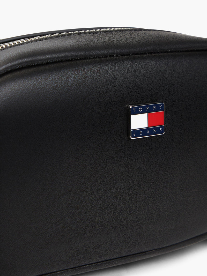 Solid Pu Crossbody Bag