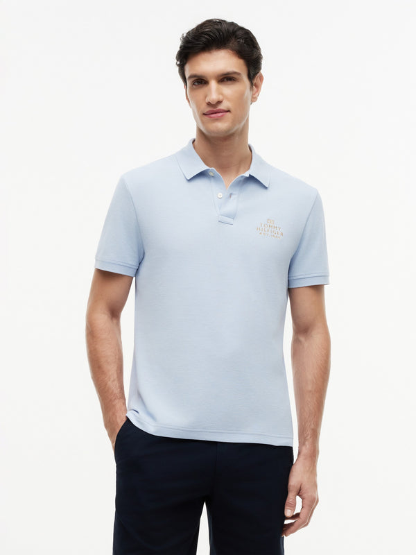 Regular Fit Graphic Embroidered Pique Polo