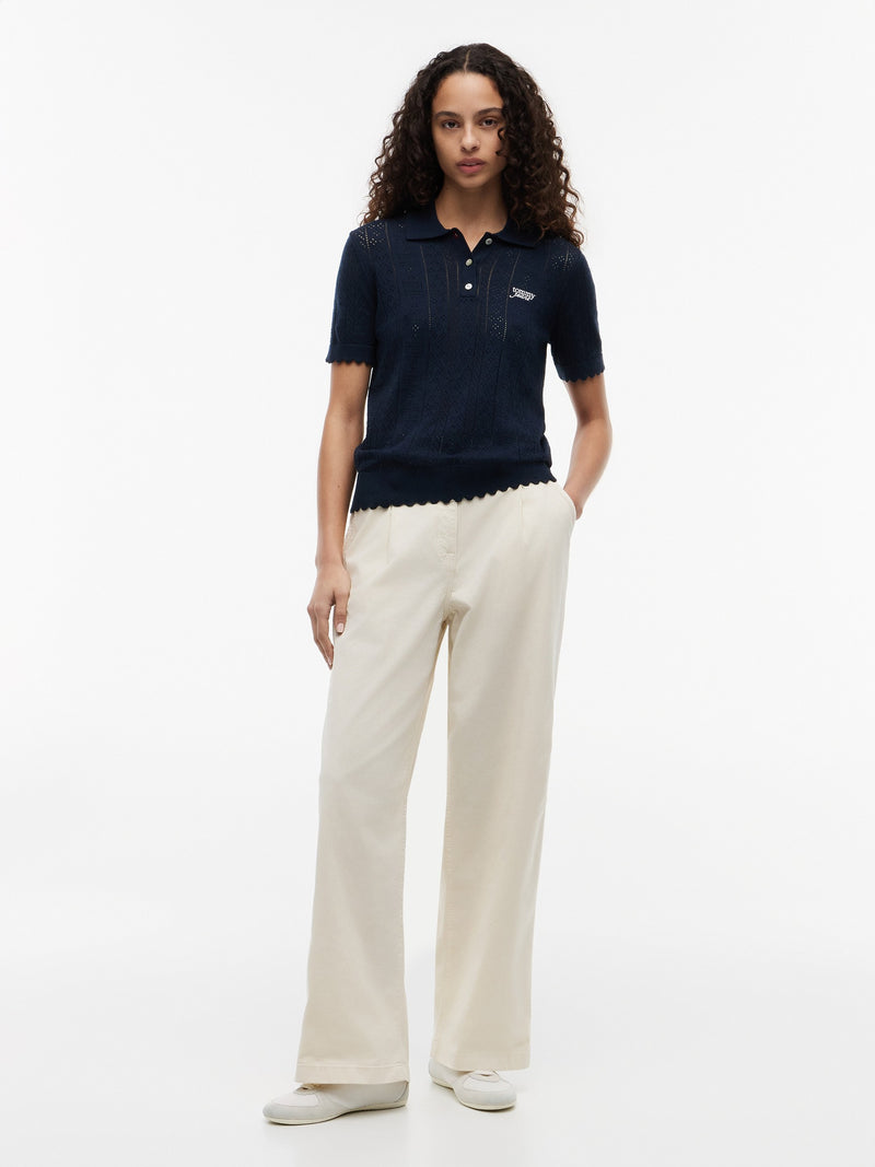 Solid Regular Fit Half Sleeve Ribbed Polo