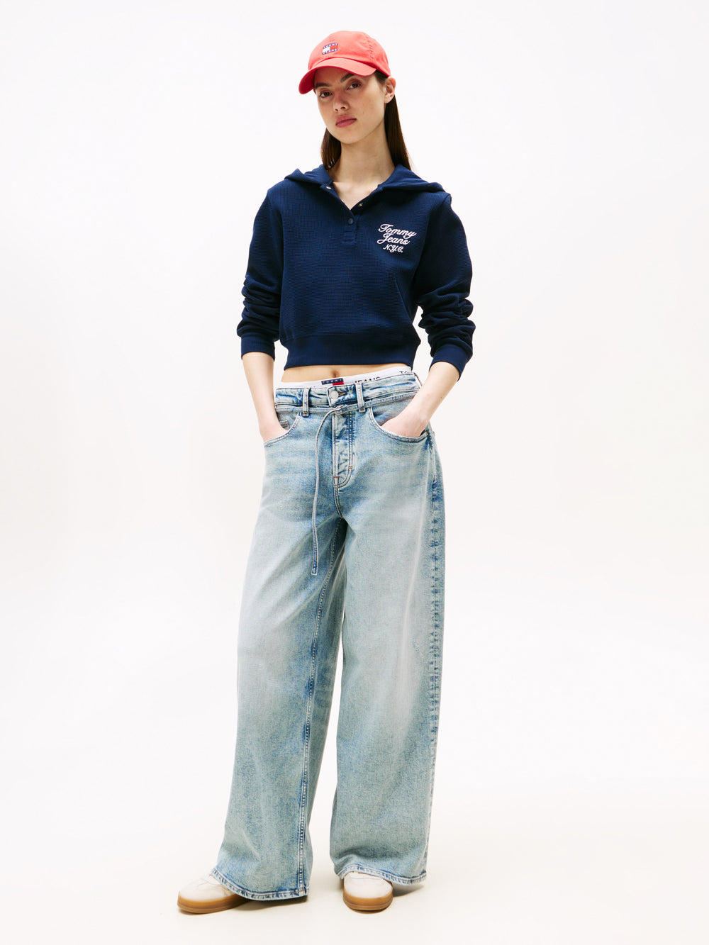 Crop Fit Terry Pullover