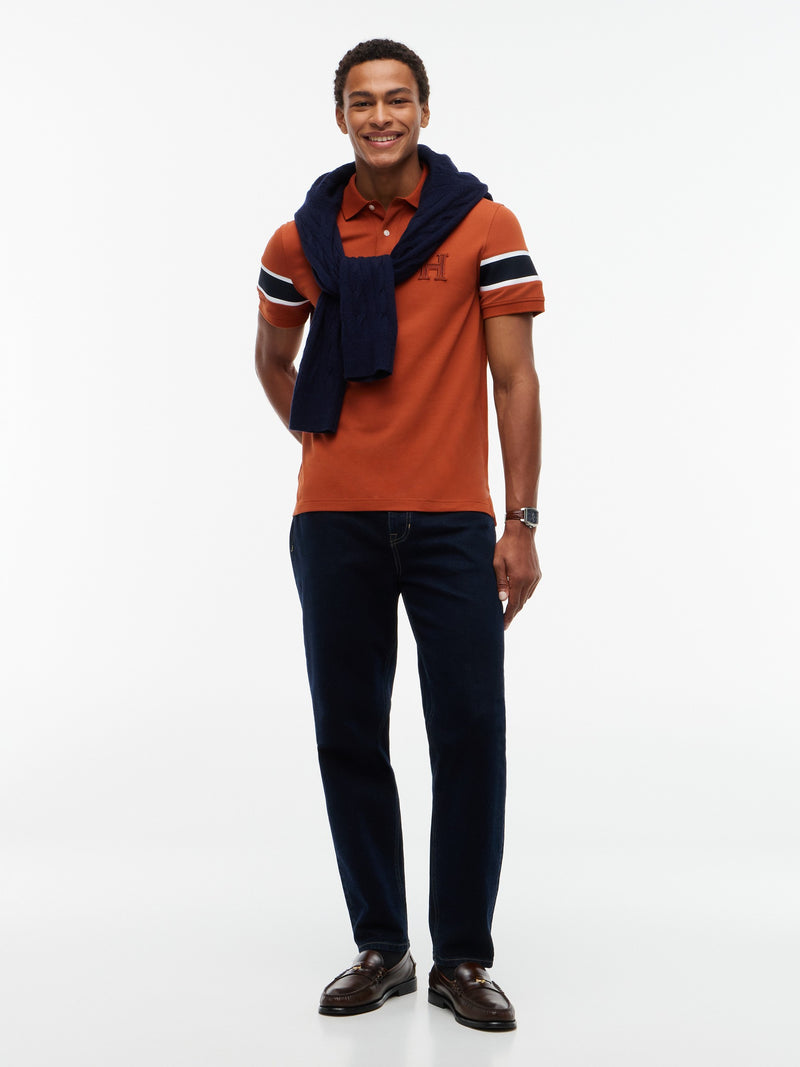 Regular Fit Sleeve Taped Pique Polo