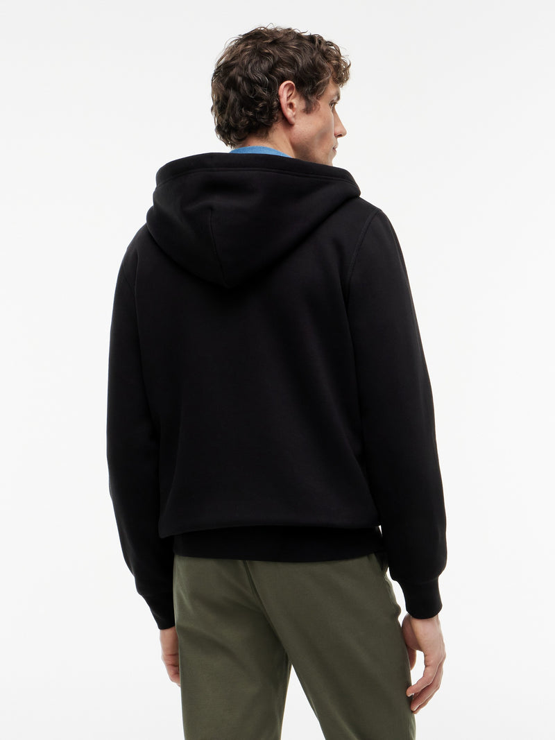 Zip Thru Solid Fleece Hoodie