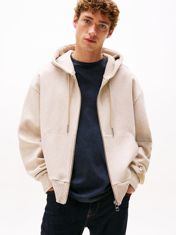 Relaxed Fit Zip Thru Hoodie