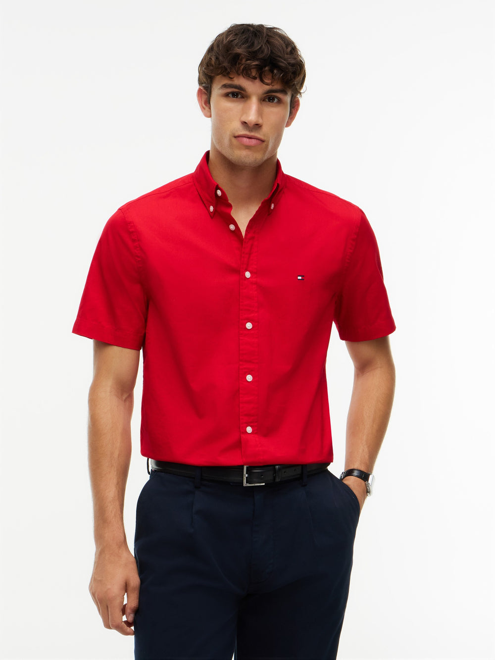Regular Fit Solid Poplin Shirt