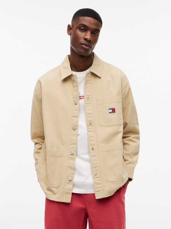 Oversized Fit Washed Overshirt Shirt