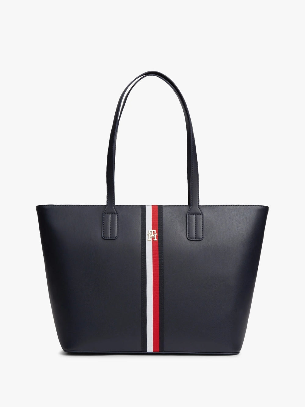 Solid Zip Closure Tote Bag