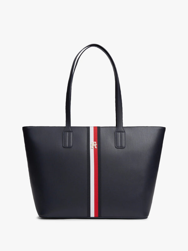 Stripes Pu Trapeze Bag