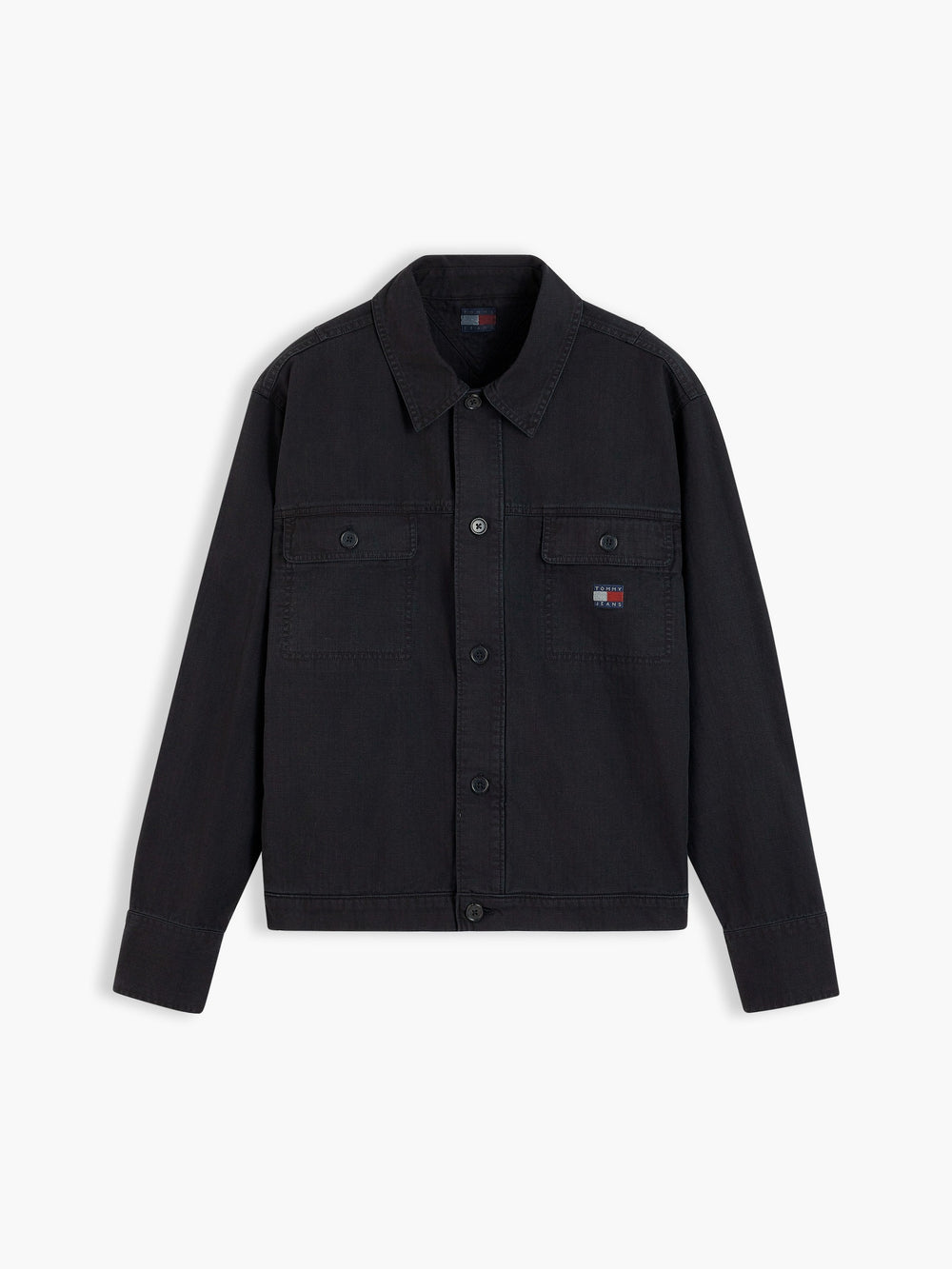 Oversized Fit Solid Overshirt Shirt