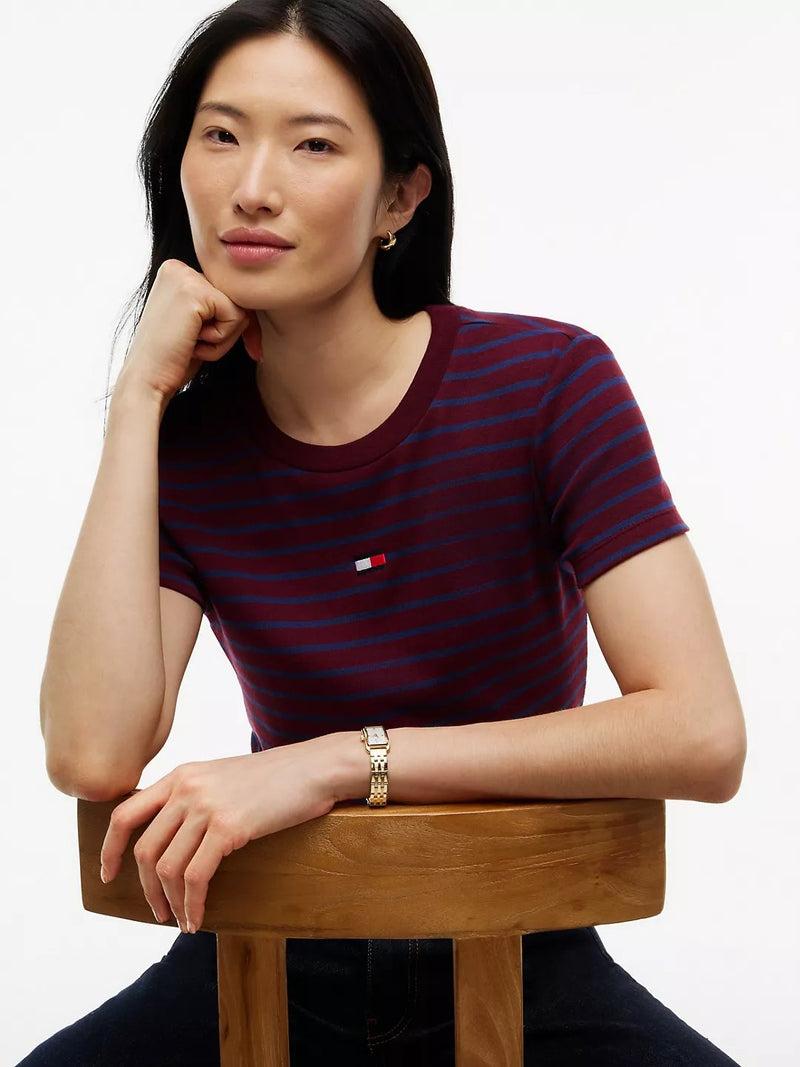 Solid Regular Fit Half Sleeve Ribbed T-Shirt
