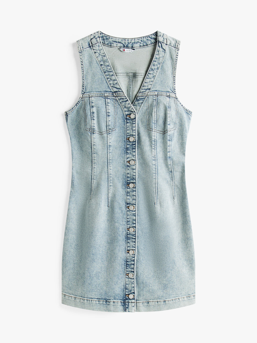 Sleeveless Solid Denim Bodycon Dress