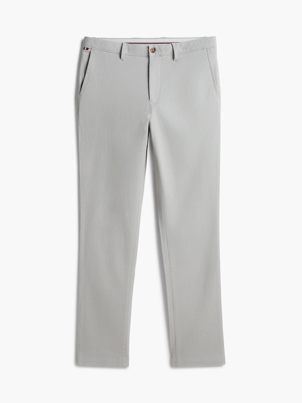 Men Denton Slim Straight Fit Structured Cotton Trouser
