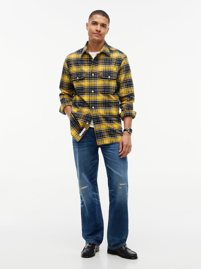 Relaxed Fit Shacket Flannel Shirt