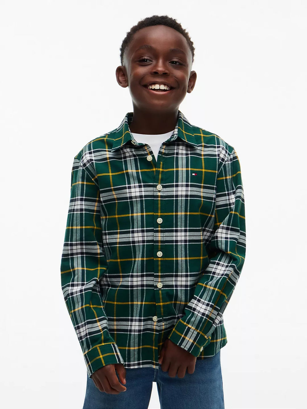 Kids Stretch Check Shirt