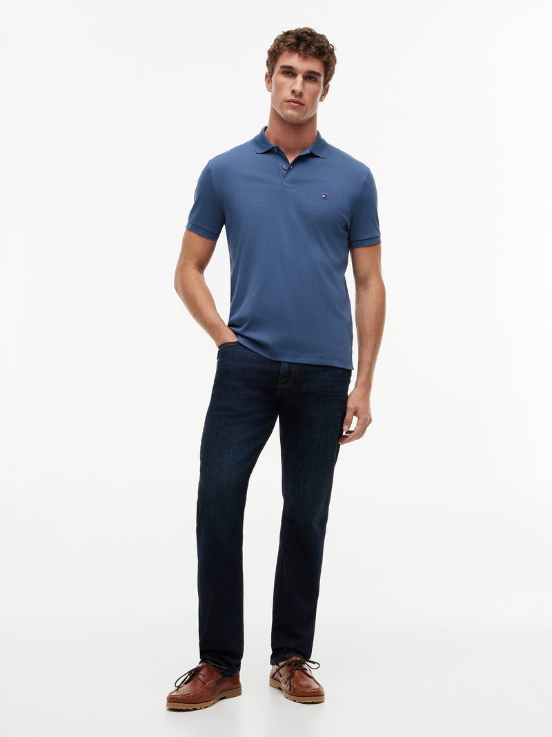 Regular Fit Solid Liquid Cotton Polo