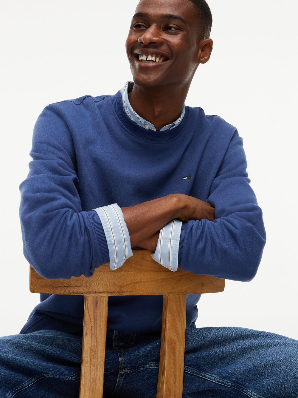 Regular Fit Brushed Fleece Crew Neck Sweatshirt