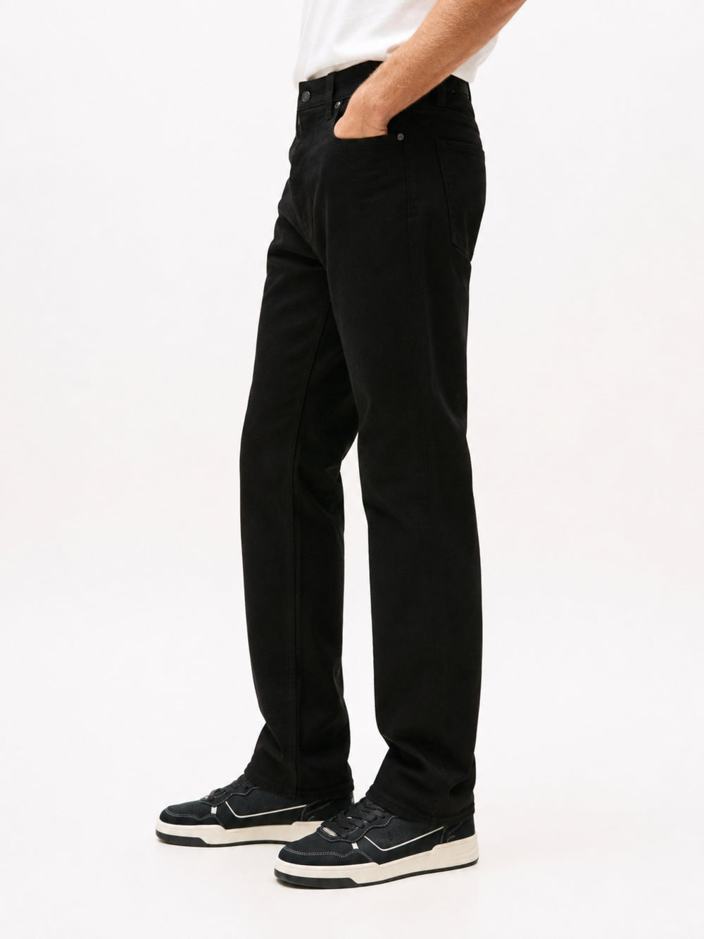 Men Otis Regular Straight Clean Black Jeans