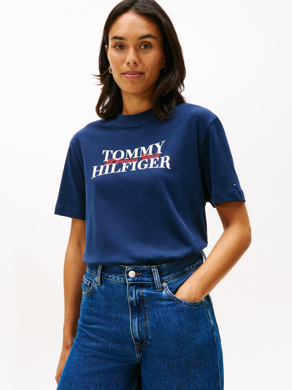 Solid Relaxed Fit Half Sleeve Cotton Jersey T-Shirt