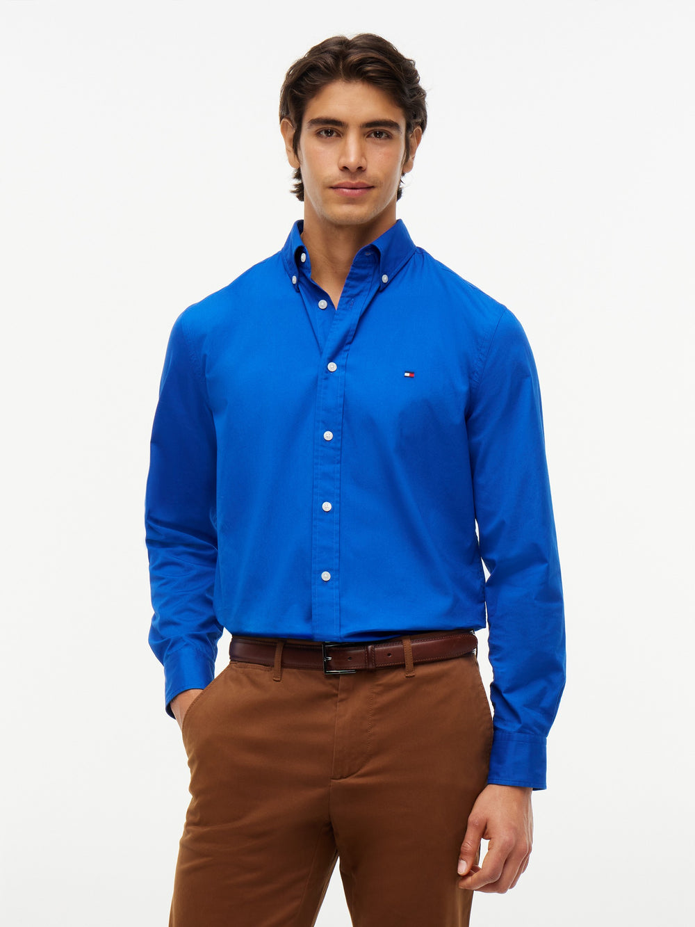 Regular Fit Solid Poplin Shirt