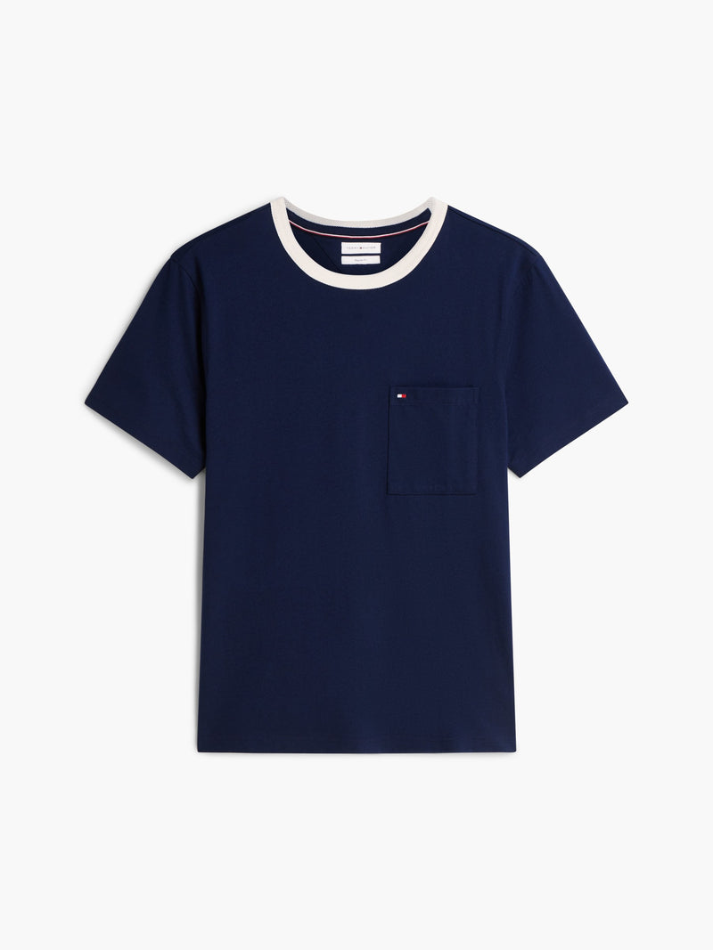 Regular Fit Mesh Neck Tshirt