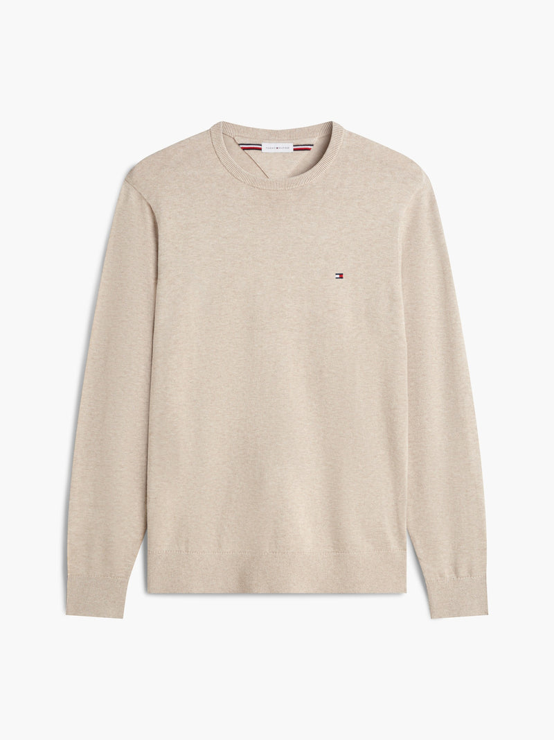 Crew Neck Solid Pullover