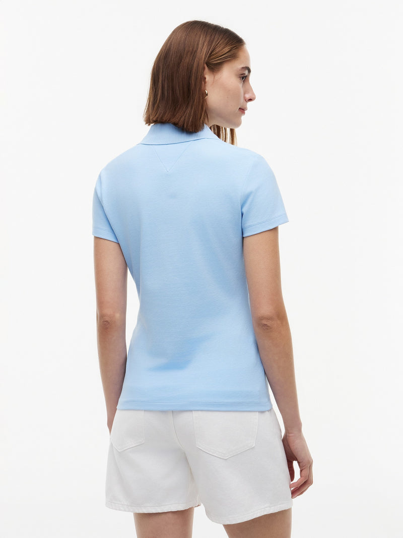 Solid Slim Fit Half Sleeve Pique Polo