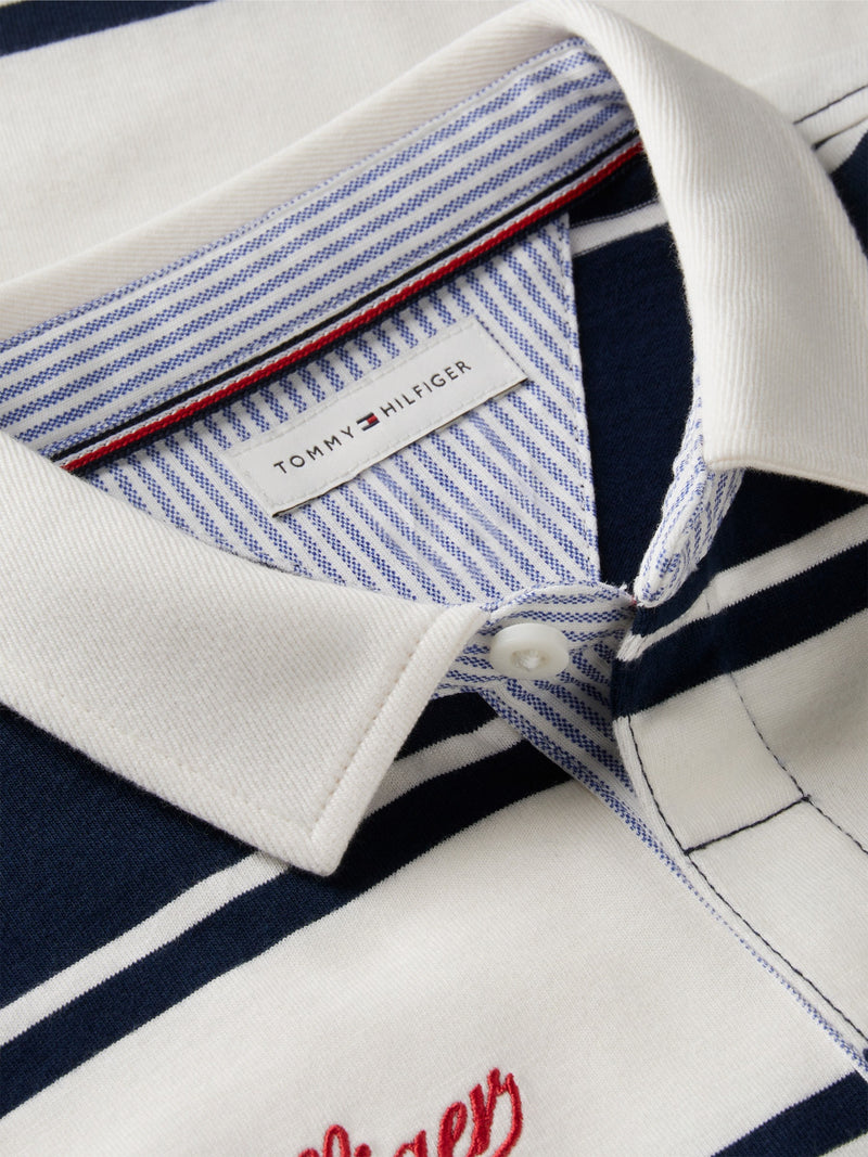 Kids Long-Sleeve Stripe Peanut Polo