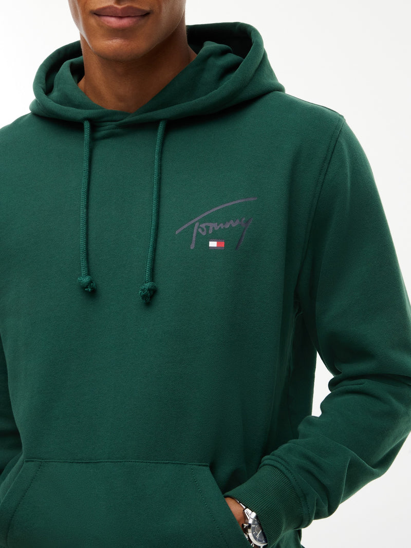 Regular Fit Suede Terry Hooded Sweatshirt