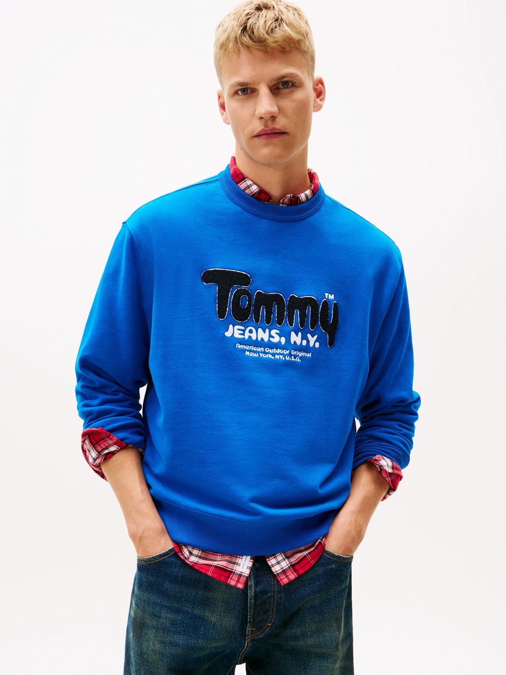 Relaxed Fit Terry Crew Neck Sweatshirt